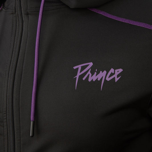 Black Women's Active Hooded Full Zip Long Sleeve Run Top