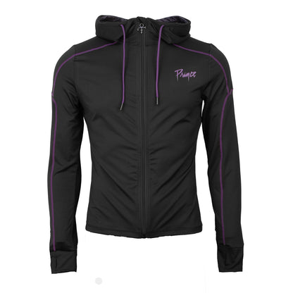 Black Women's Active Hooded Full Zip Long Sleeve Run Top