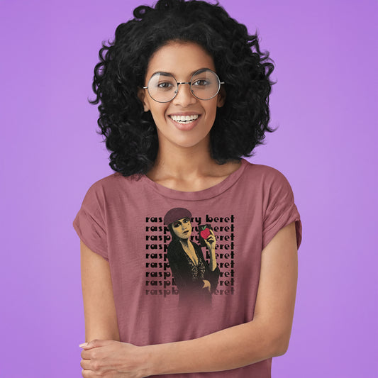 Raspberry Beret Painting Womens Dolman T-Shirt