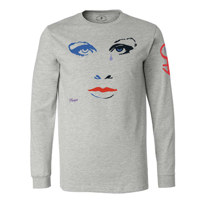 Purple Rain Face Long Sleeve T-Shirt
