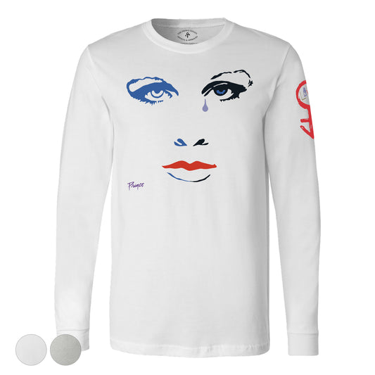 Purple Rain Face Long Sleeve T-Shirt