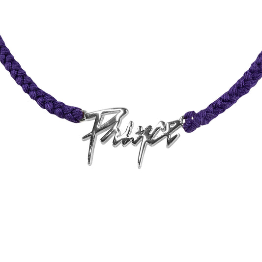 Prince Logo Braided Cord Bracelet [Silver]