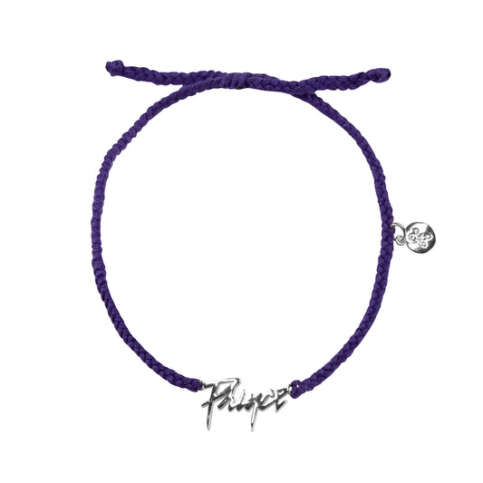 Prince Logo Braided Cord Bracelet [Silver]