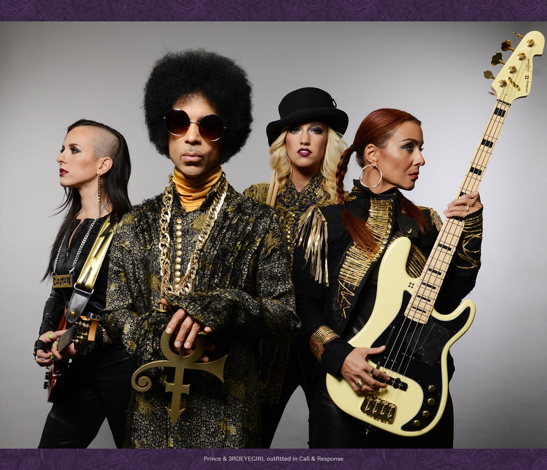 Prince and 3rd Eye Girl outfitted in Call and Response