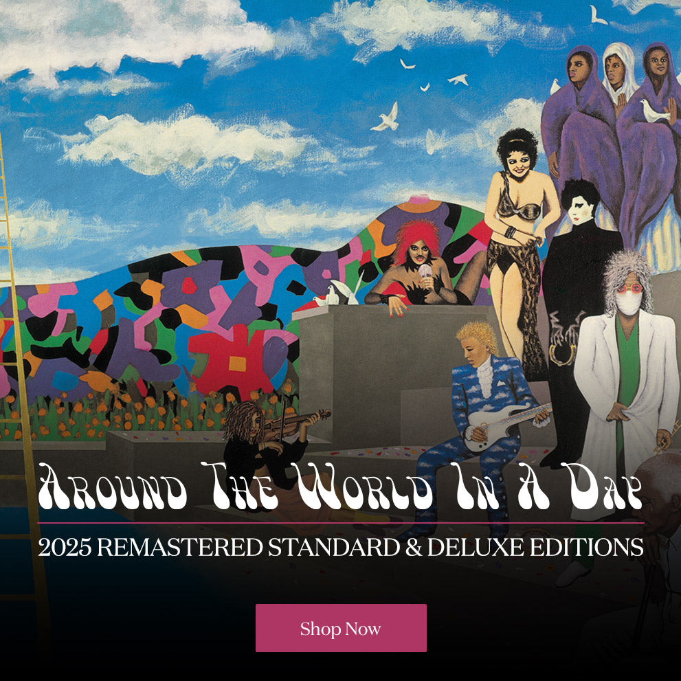 Album cover with colorful mural and people, featuring text about 2025 remastered editions.