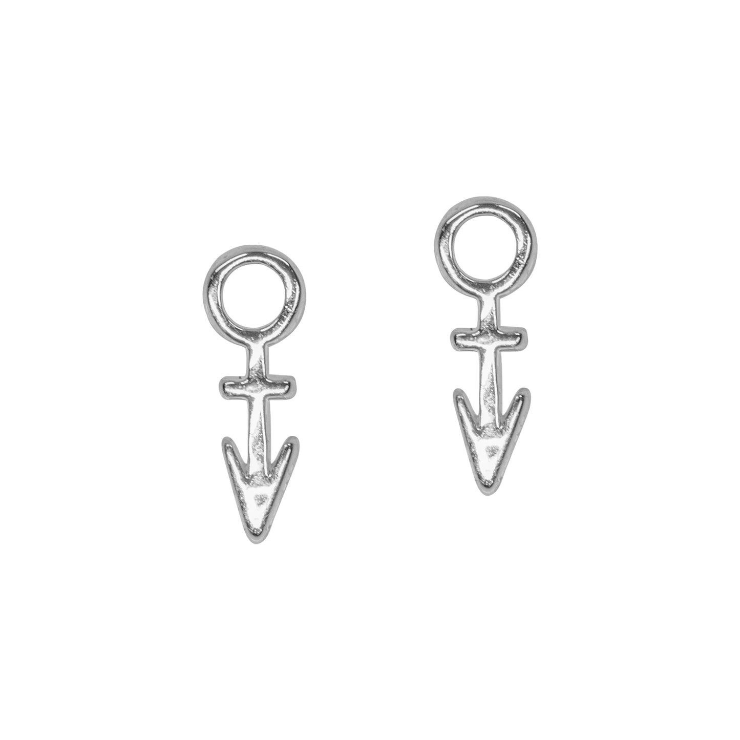 Symbol Stud Earrings [Silver]