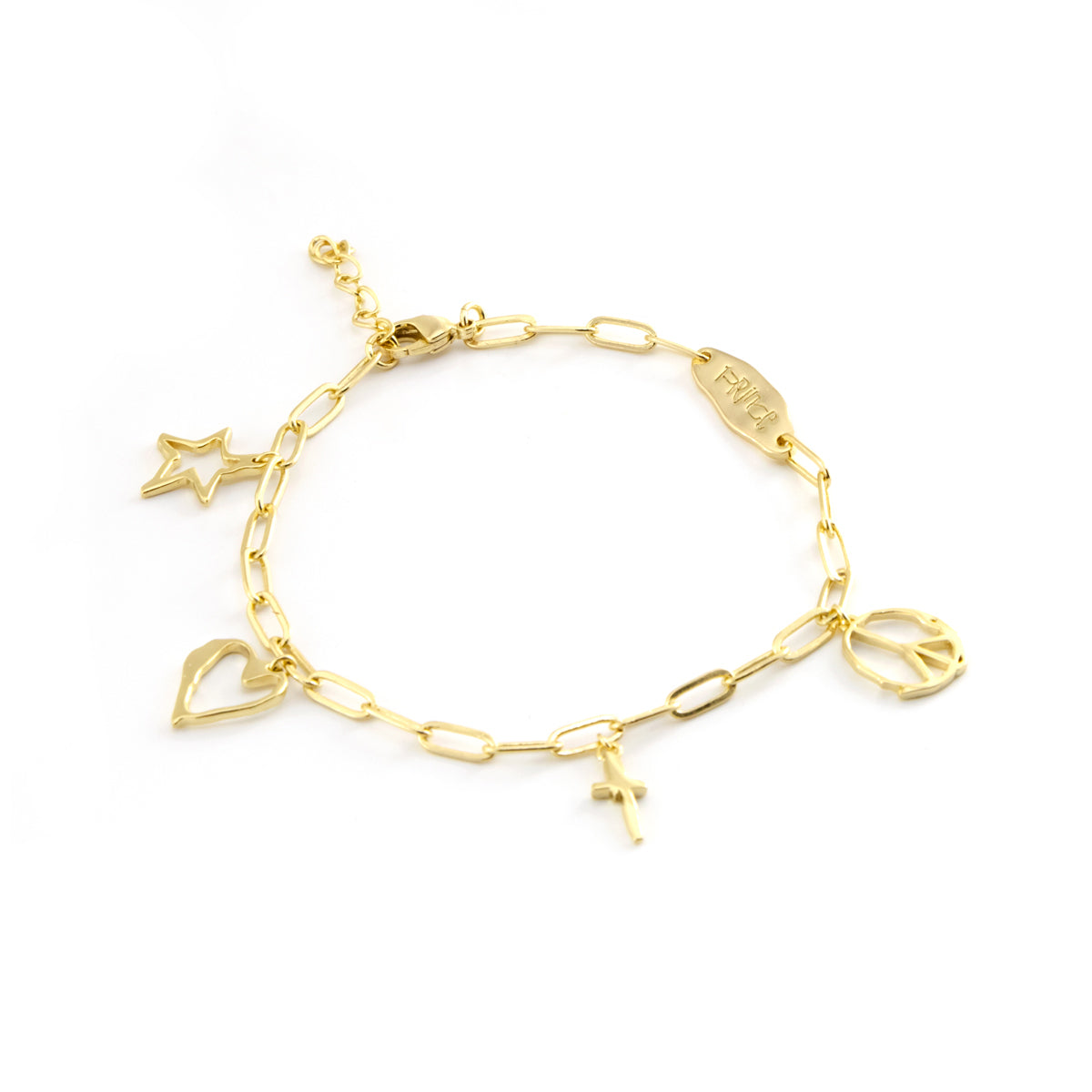 Sign O' The Times Charm Bracelet [Gold]