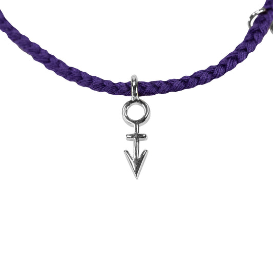 Symbol Braided Cord Bracelet [Silver]