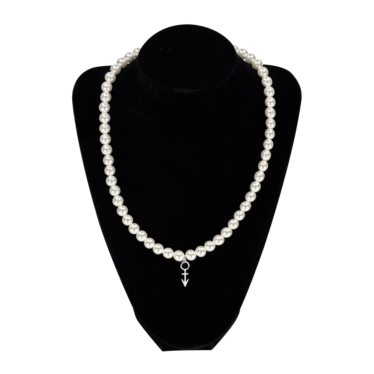Symbol Pearl Necklace [Silver]