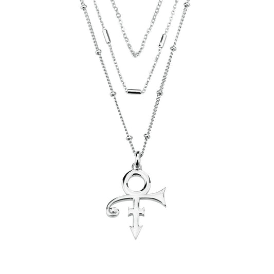 3-Tier Prince Symbol Necklace [Silver]