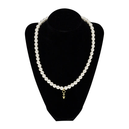 Symbol Pearl Necklace [Gold]