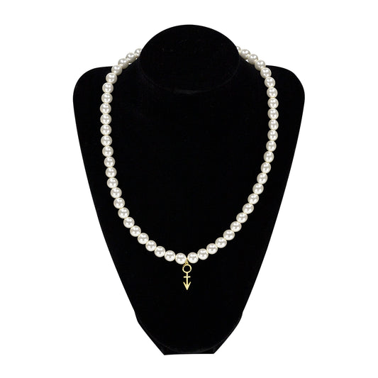 Symbol Pearl Necklace [Gold]