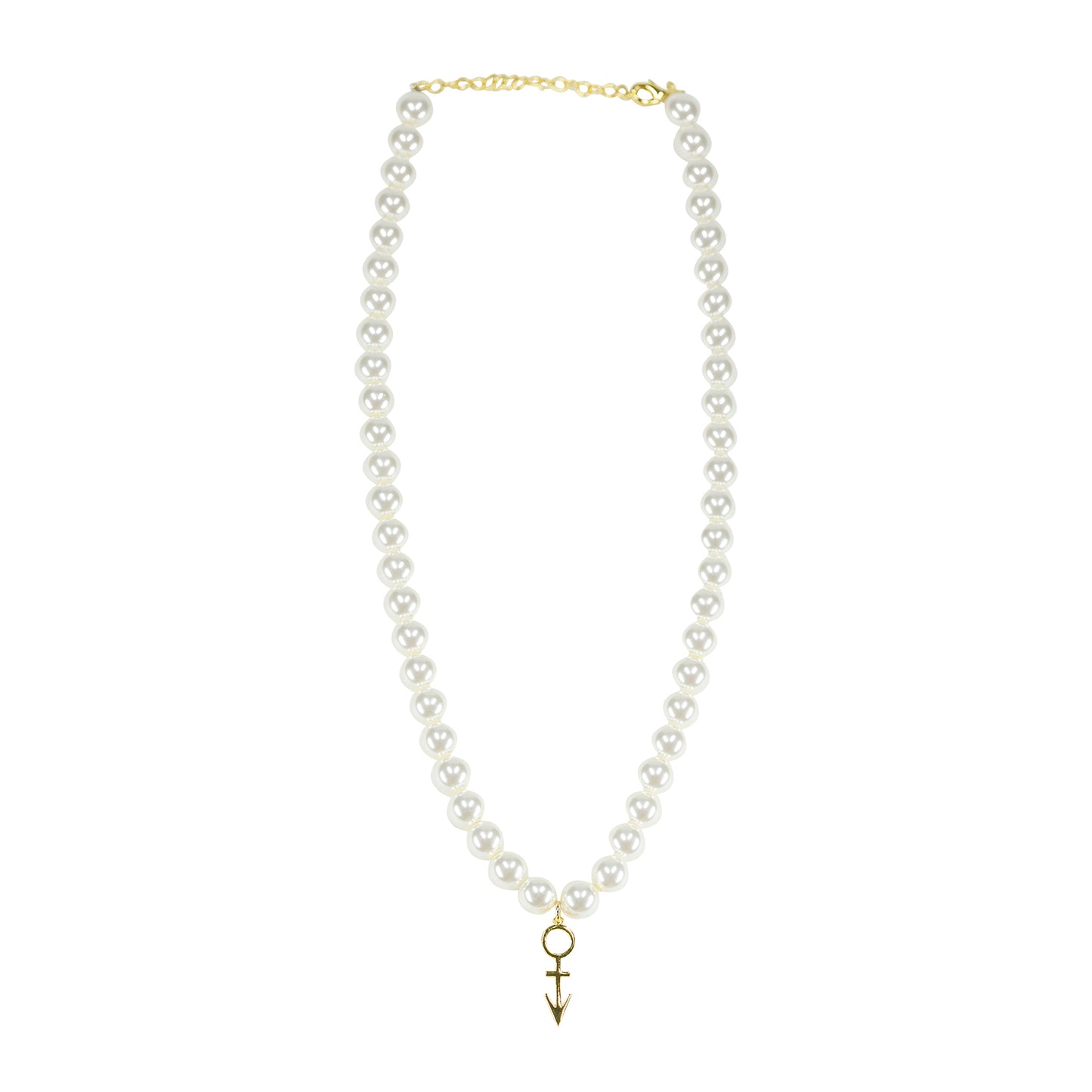 Symbol Pearl Necklace [Gold]