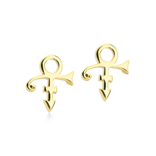 Prince Symbol Stud Earrings [Gold]