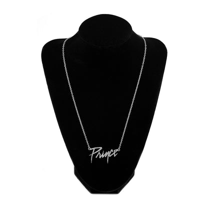 Prince Logo Necklace [Silver] with Crystal Embellishment