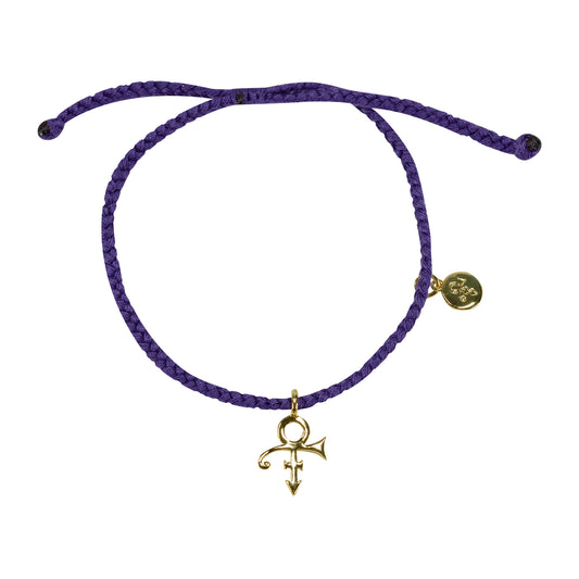 Prince Symbol Braided Cord Bracelet [Gold]