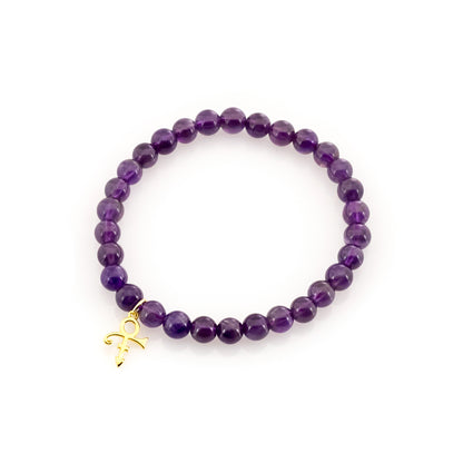 Prince Symbol Beaded Bracelet [Gold]