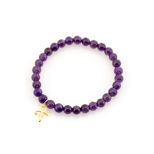 Prince Symbol Beaded Bracelet [Gold]