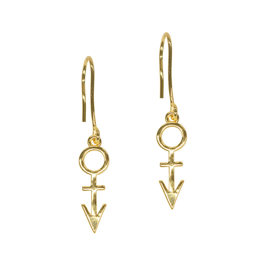 Symbol Drop Earrings [Gold]