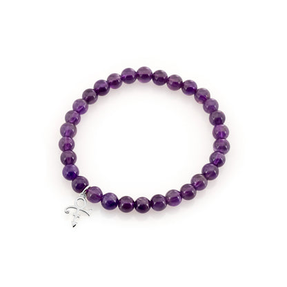 Prince Symbol Beaded Bracelet [Silver]