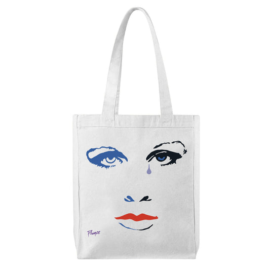 Purple Rain Face Tote Bag